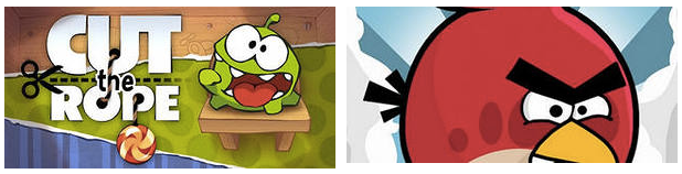 cut the rope и angry birds