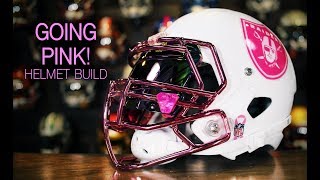 HELMET BUILD - Oakland Raiders Pink Riddell Speed With Chrome Facemask