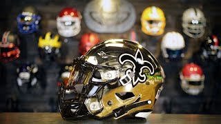 Who Dat? Chrome New Orleans Saints Riddell SpeedFlex Concept Helmet! | HELMET BUILD