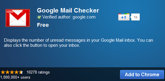 Google-Mail-Checker Полезные плагины для Google Chrome