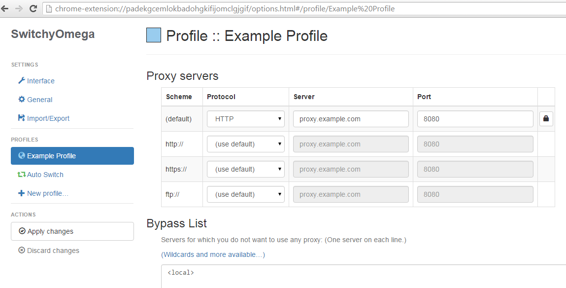 16 расширений, которые превратят ваш браузер в хакерский инструмент - Proxy SwitchyOmega