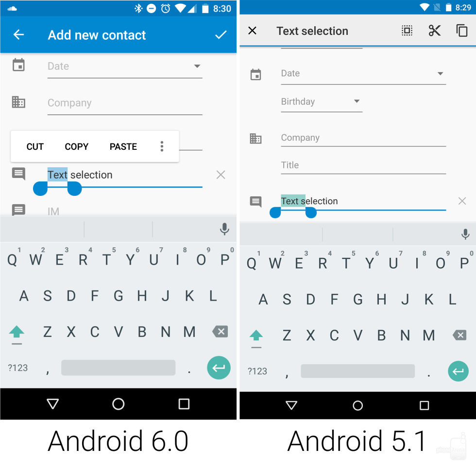 10 особенностей Android 6.0 Marshmallow - выделение фрагмента текста