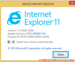 Программа Internet Explorer 11 