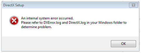 фото ошибки dxerror log и directx log на Windows