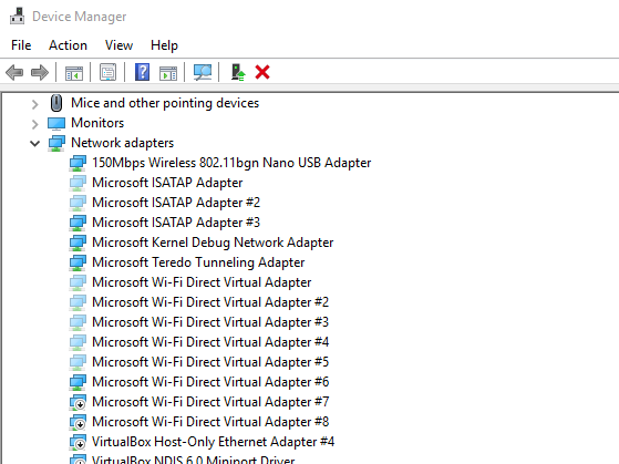 несколько Microsoft Wi-Fi Direct Virtual Adapter #3 в диспетчере устройств