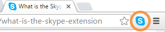 Skype extension icon in browser toolbar