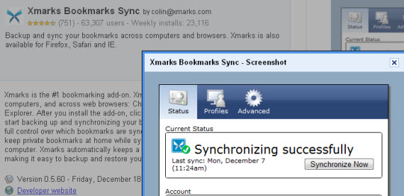 Xmarks Bookmarks Sync
