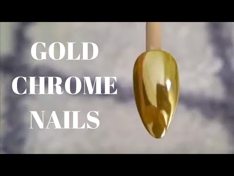 How to Gold Chrome Nails - Tutorial