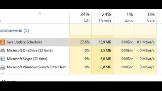 jusched.exe загрузка ЦП