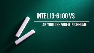 Нагрузка на процессор i3-6100 при просмотре 4к youtube видео в браузере Chrome