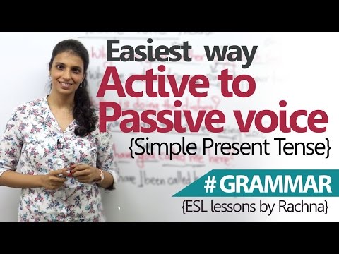 Learn English Grammar – Easiest way to convert Active voice to Passive Voice (simple present )
