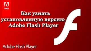 Как в Adobe Flash Player узнать установленную версию (2017)