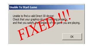 How to Fix "unable to find a valid direct 3d device" in Dota 2