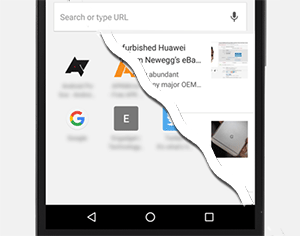 Отключаем быстрые ссылки на стартовой странице Google Chrome для Android