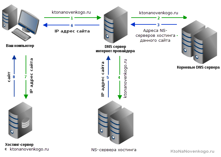 Как ДНС система определяет IP сайта по его доменному имени