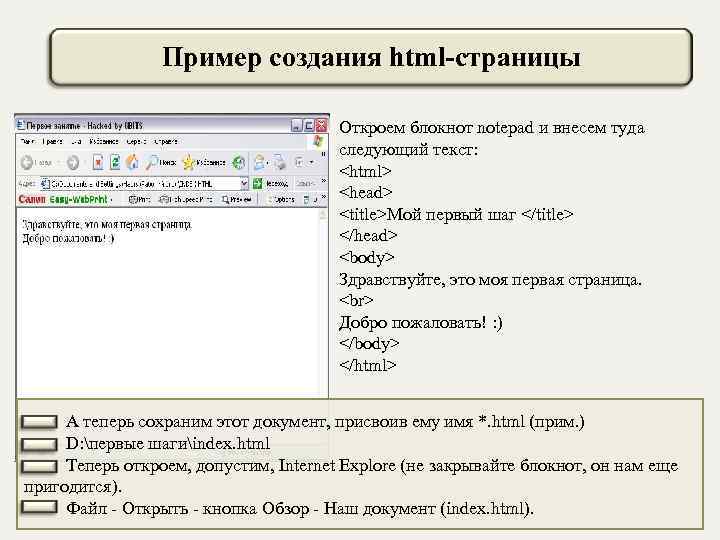 Как сделать проект в html