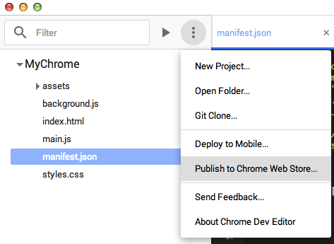 Chrome Dev Editor — приложение для создания приложений
