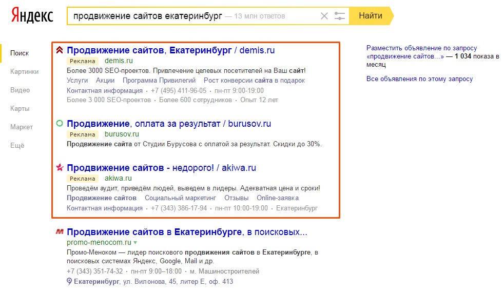 Продвинутые запросы. Продвижение сайтов в Яндексе недорого.